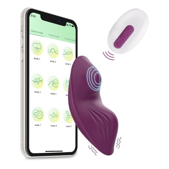 Liya Butterfly Vagina and Clitoral App Remote Vibrators
