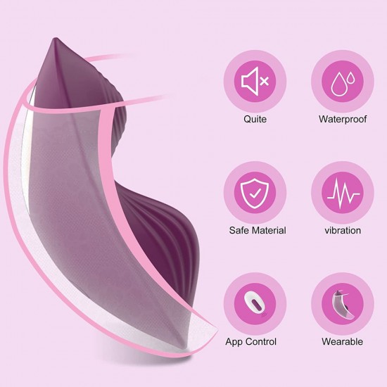 Liya Butterfly Vagina and Clitoral App Remote Vibrators
