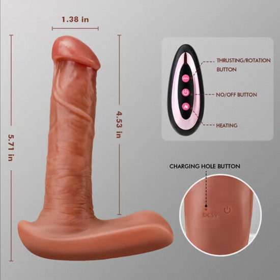 Lifelike Remote Control Prostate Dildos Heating Anal Toy