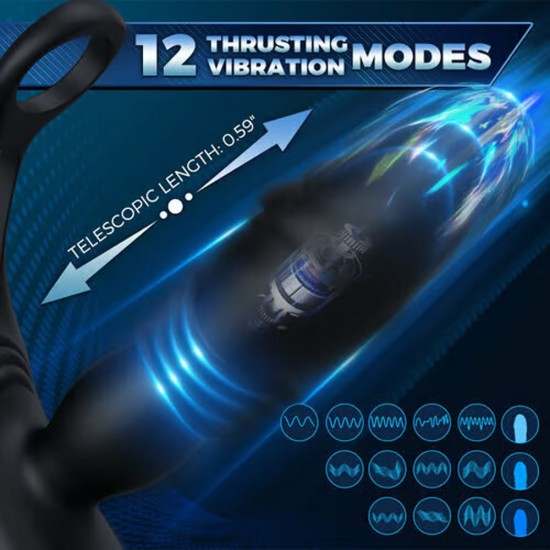 Thrusting & 12 Vibrating Prostate Massager
