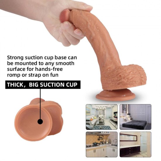 6 Inch Squirting Dildo With Suction Cup