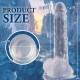 7.4 Inch Transparent Manual Large Dildo With Suction Cup