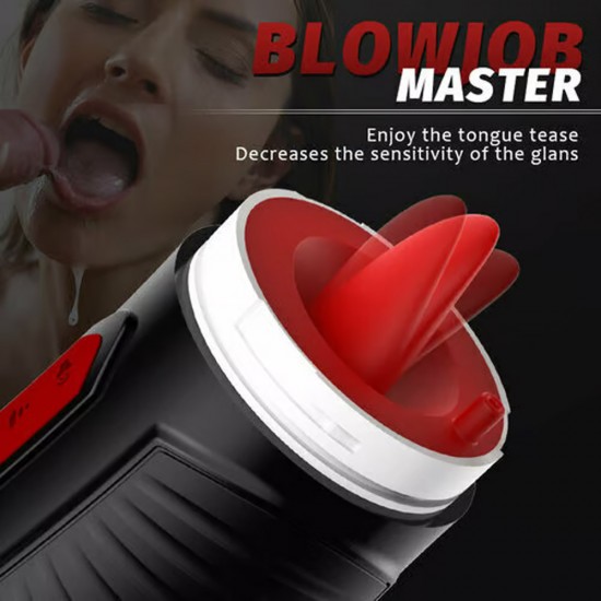 7 Tongue Licking 4 Sucking Modes Male Masturbator Cup