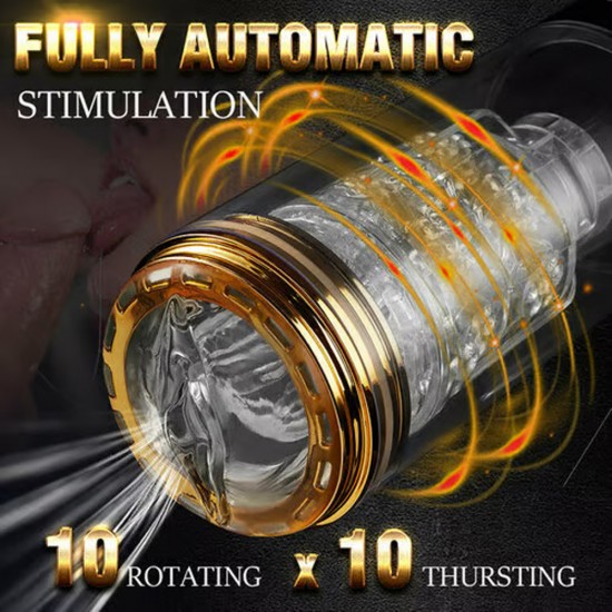 Male Oral Sex Masturbator Automatic 10 Thrusting Rotating and 10 Sucking