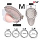 Flexible Metal Net Chain Ventilated Chastity Device for Men with 4 Cock Ring Set