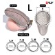 Flexible Metal Net Chain Ventilated Chastity Device for Men with 4 Cock Ring Set