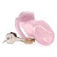 Pink with Silver Sparkles Resin Chastity Device
