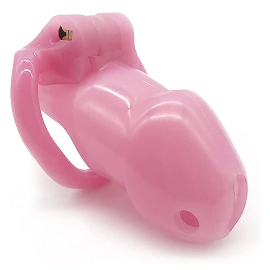 Lightweight Premium Resin Chastity Discreet Packing (Short, Pink)