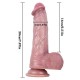7.8 Inch Luxe Realistic Dual Density Liquid Silicone Suction Cup Dildo with Balls