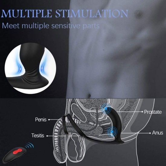 Anal Vibrator Male Vibrator With Penis Ring 9 Vibration Mode