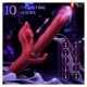 3-in-1 Rabbit Vibrator with 10 Thrusting & 10Flapping & 10 Vibration Modes Thrusting Dildo